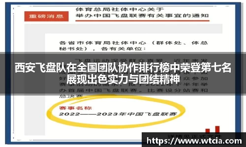 西安飞盘队在全国团队协作排行榜中荣登第七名展现出色实力与团结精神